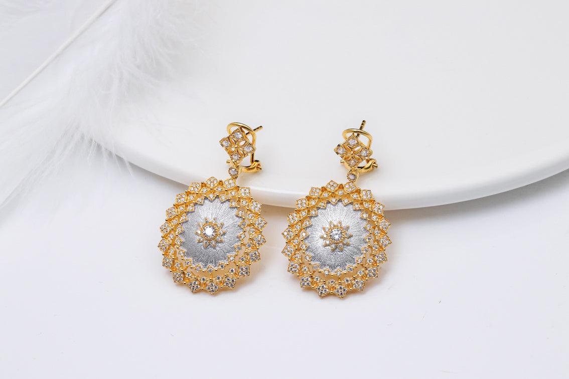 Light Luxury 925 Colorful Brushed Earrings