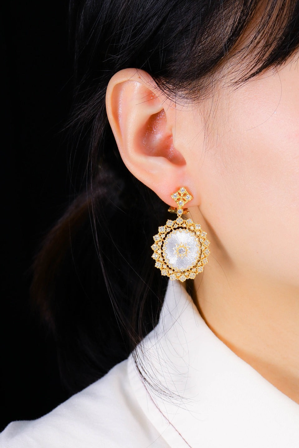 Light Luxury 925 Colorful Brushed Earrings